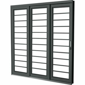Imagem do produto PORTA DE CORRER VIDRO HORIZONTAL 3 FOLHAS - 1 FOLHA FIXA